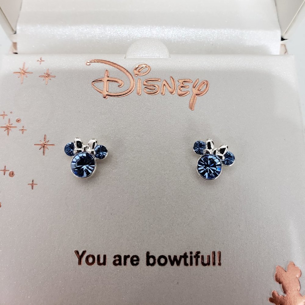 New Disney Minnie Mouse Blue Stud Earrings